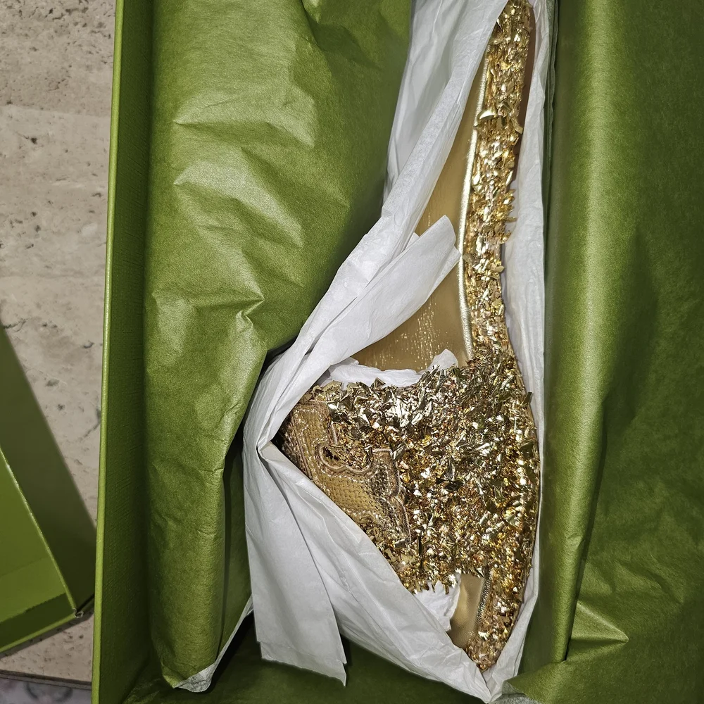 New Double T Soprt Slice Tory Burch Metallic Gold Embellished Sandals